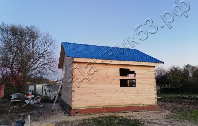 4 Брусовая баня проект заказчика, 6х6м, 42М²,  Тульская область, Щекинский район, село Голощапово (2)